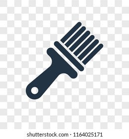 Brush vector icon isolated on transparent background, Brush logo concept