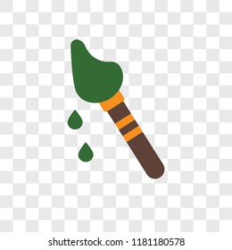 Brush vector icon isolated on transparent background, Brush logo concept