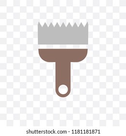 Brush vector icon isolated on transparent background, Brush logo concept