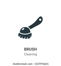 Brush vector icon on white background. Flat vector brush icon symbol sign from modern cleaning collection for mobile concept and web apps design.
