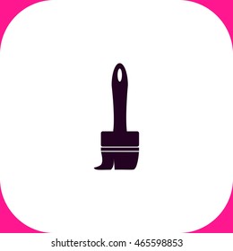 Brush vector icon on white background.