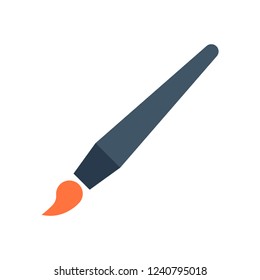 Brush vector icon.  Paintbrush  vector illustration