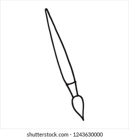 Brush vector icon. Paintbrush vector illustration