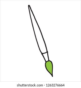 Brush vector icon. Paintbrush vector illustration