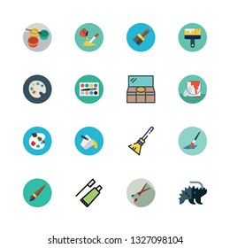 brush vector icon set