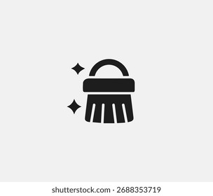 Brush vector icon. Symbol in Line Art Style for Design, Presentation, Website or Apps Elements. Cleaner symbol illustration. Pixel vector graphics - Vector