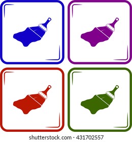 Brush vector icon for web and mobile