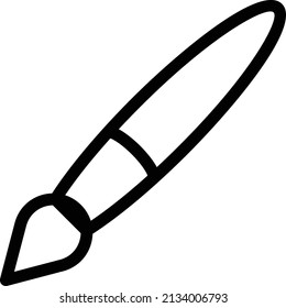 ilustración vectorial de pincel aislada en un fondo transparente. iconos vectoriales de trazo para el concepto o gráficos web.