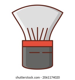 ilustración del vector de pincel en un fondo transparente. Símbolos de calidad superior.Icono de color plano de línea vectorial para el concepto y el diseño gráfico.