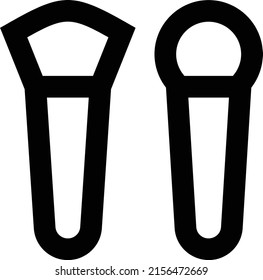 pincel Ilustración vectorial en un fondo transparente.Símbolos de calidad premium.Icono vectorial de trazo para el concepto y el diseño gráfico.