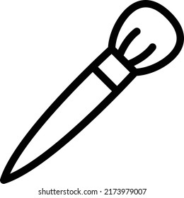 ilustración del vector de pincel en un fondo transparente. Símbolos de calidad superior. Iconos vectoriales de línea delgada para el diseño de conceptos y gráficos. 
