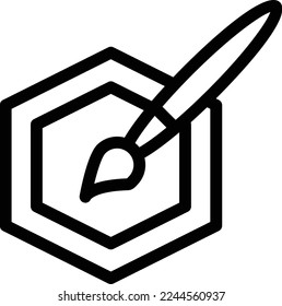 brush Vector illustration on a transparent background. Premium quality symmbols. Thin line vector icons for concept and graphic design.