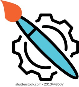 brush Vector illustration on a transparent background. Premium quality symmbols. Line Color vector icons for concept and graphic design.