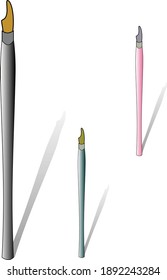 brush vector illustration paints shapes
