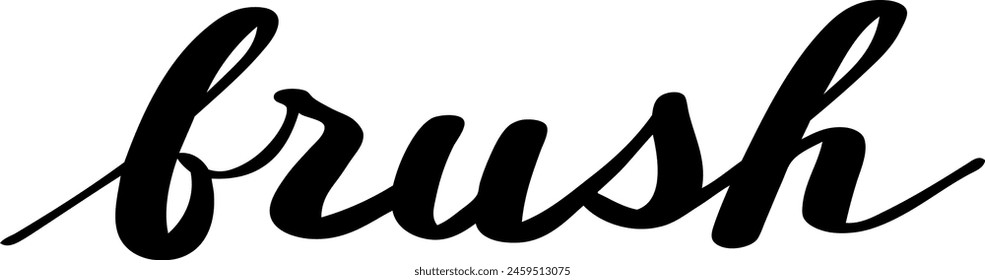 "Brush" vector lettering written by hand