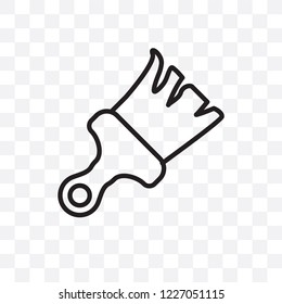 Brush vector linear icon isolated on transparent background, Brush transparency concept can be used for web and mobile