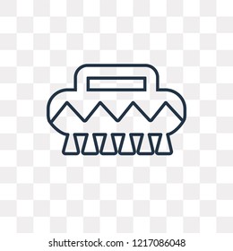 Brush vector outline icon isolated on transparent background, high quality linear Brush transparency concept can be used web and mobile