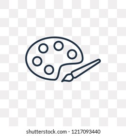 Brush vector outline icon isolated on transparent background, high quality linear Brush transparency concept can be used web and mobile