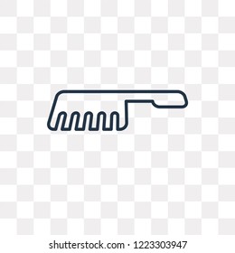 Brush vector outline icon isolated on transparent background, high quality linear Brush transparency concept can be used web and mobile
