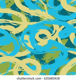 Brush vector pattern. Abstract seamless background. Print for fabric or wallpaper. Abstract background. Brush. Summer pattern.