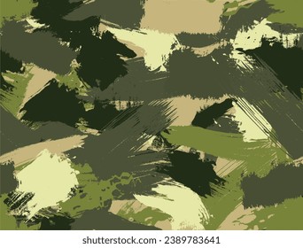 brush vector. seamless pattern brush. camouflage brush