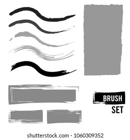 Brush vector set vector illustration