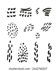 Pinselvektorskizze-Design-Elemente-Set einzeln