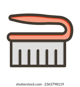 Brush Vector Thick Line Filled Colors Icon For Personal And Commercial Use.
