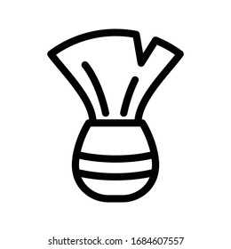 brush vector thin line icon 