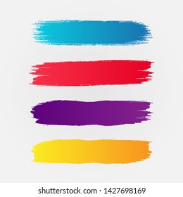 Brush vector watercolor strokes colorful