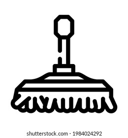 brush for washing car line icon vector. brush for washing car sign. isolated contour symbol black illustration