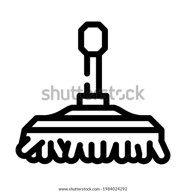 brush for\
washing car line icon vector. brush for washing car sign. isolated\
contour symbol black\
illustration