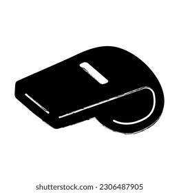 brush whistling on a white background. Vector illustration.