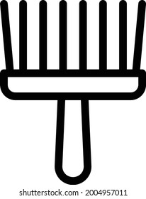 brush with white backgound.symbol of design . thin line icon.