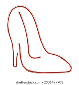 brush women's shoe on a white background. Vector illustration.