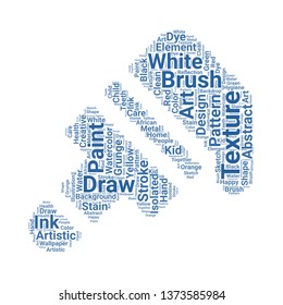 brush word cloud. tag cloud about brush