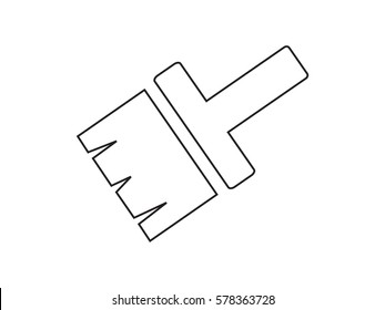 brush work, icon, vector illustration eps10