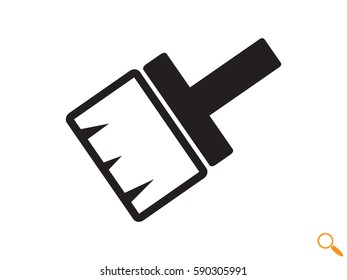 brush work, icon, vector illustration eps10