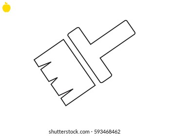 brush work, icon, vector illustration eps10