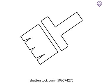brush work, icon, vector illustration eps10