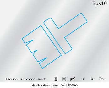 brush work, icon, vector illustration eps10