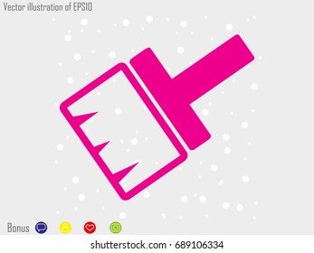 brush work, icon, vector illustration eps10