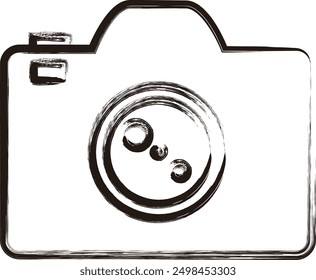 Brush writing business icon camera