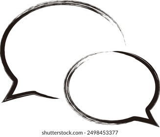 Brush writing business icon conversation