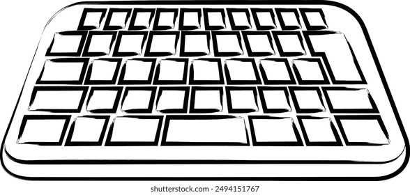 Brush writing business icon keyboard