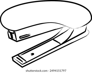 Brush writing business icon stapler