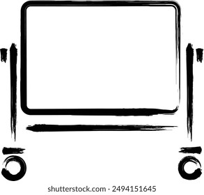 Brush writing business single item icon whiteboard
