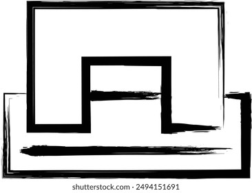 Brush writing business single item icon hole punch