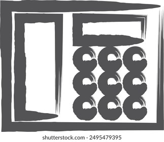 Brush writing business single item icon Landline phone