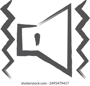 Brush writing business single item icon vibration
